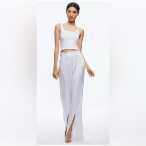 NWT Alice + Olivia Jody High Rise Slit Pants